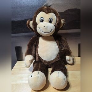 Build-A-Bear Workshop Smiley Monkey Stuffed Brown and Cream Monkey Plush